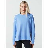 Lilybod Shelby Crew Neck Step Hem Relaxed Sweat-shirt Blue