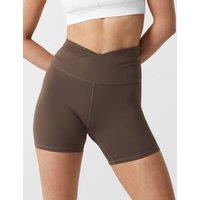Lilybod Addison Cloud Core Wrap Shorts Brown