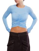 Tempo Ruched Long Sleeve Crop Top