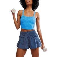 FP Movement Get Your Flirt On High Waisted Gym Shorts Navy Mix