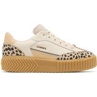 Sorel Ona Ave T-Toe Leather Animal Print Trainers Beige Mix