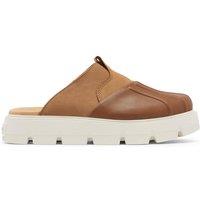 Sorel Rein CB Leather Platform Mules Brown Mix