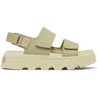 Sorel Kinetic Sunchase Leather Ankle Strap Sandals Green