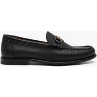 Boss Bit-trim moccasins in leather Black