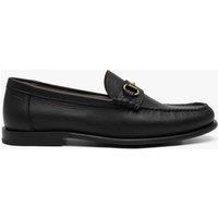 Boss Bit-trim moccasins in leather Black