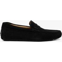 Hugo Suede loafers with penny trim Black