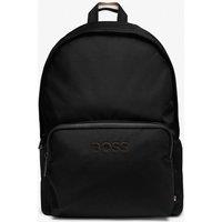 Boss Canvas Logo Backpack Black