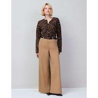 RO&ZO High Waisted Wide Leg Jeans Camel