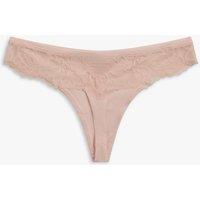 Boss High Rise Microfibre Thong Light Pink