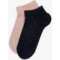Boss 2 Pack Ankle High Socks Blue