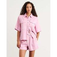 Jag Cotton Rich Denim Shirt Light Pink
