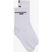 Boss 2 Pack Cotton Rich Ankle High Socks White