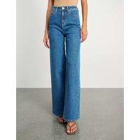 Jag High Waisted Wide Leg Jeans Blue Denim