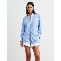 Jag Cotton Rich Striped Collared Shirt Multi