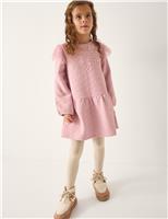 Pure Cotton Heart Sequin Sweatshirt Dress (3-13 Years)