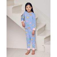 Chelsea Peers Dinosaur Print Kids Pyjamas (1-12 Yrs) Blue