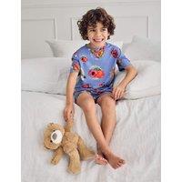 Chelsea Peers Cotton Rich Fruit Print Pyjamas (1-12 Yrs) Blue Mix