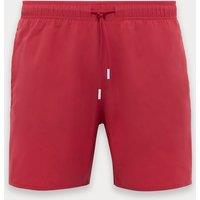 Boss Pocketed Signature Stripe Swim Shorts Red