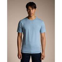 Boss Tales Logo-Patch T-Shirt Light Blue