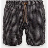 Boss Quick Dry Pocketed Printed Swim Shorts Black