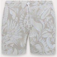Boss Quick Dry Pocketed Printed Swim Shorts Beige