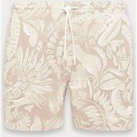 Boss Quick Dry Pocketed Printed Swim Shorts Beige