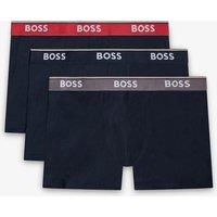 Boss 3 Pack Cotton Stretch Boxers Navy