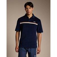 Boss Iconic Polo Shirt in Terry Towelling Navy