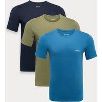 Boss 3 Pack Pure Cotton Crew Neck T-Shirts Green Mix