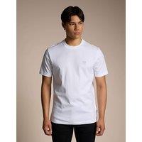 Boss Pure Cotton Back Graphic Crew Neck T-Shirt White