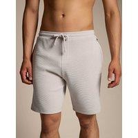 Boss Textured Jersey Shorts Beige