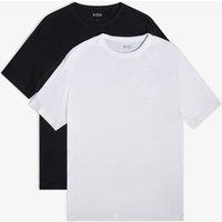 Boss 2 Pack Pure Cotton Textured T-Shirts White Mix