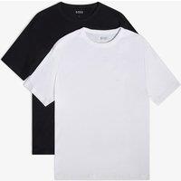 Boss 2 Pack Pure Cotton Textured T-Shirts White Mix