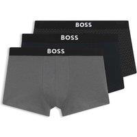 Boss 3 Pack Cotton Rich Trunks Grey Mix