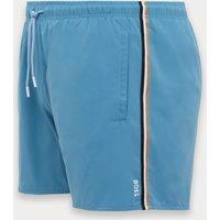Boss Pocketed Signature Stripe Swim Shorts Light Blue