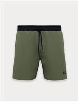 Boss Quick Dry Pocketed Piped Swim Shorts Dark Green