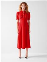 Button Through Midi Tea Dress