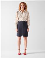 Pure Silk Printed Collared Shirt