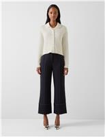 Pure Cotton Collared Button Front Cardigan