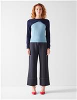 Cotton and Merino Wool Twist Front Jumper