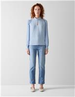 Roll Neck Keyhole Blouse