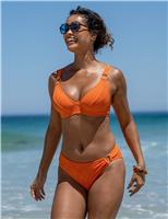 Algarve Wired Ring Detail Plunge Bikini Top (C-G)