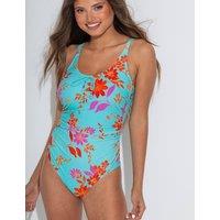 Pour Moi Mauritius Tummy Control Scoop Neck Swimsuit Aqua Mix