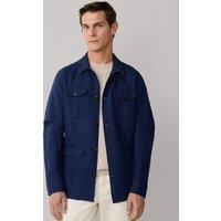 Hackett Pure Linen Overshirt Navy