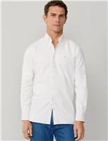 Hackett Regular Fit Pure Cotton Oxford Shirt White
