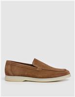 Suede Slip On Loafers
