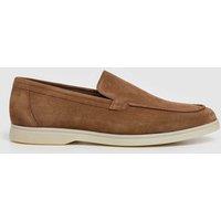 Hackett Suede Slip On Loafers Brown