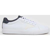 Hackett Leather Lace Up Trainers White Mix