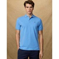 Hackett Heritage Pure Cotton Tipped Polo Shirt Blue