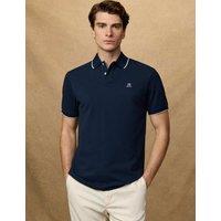 Hackett Heritage Pure Cotton Tipped Polo Shirt Navy